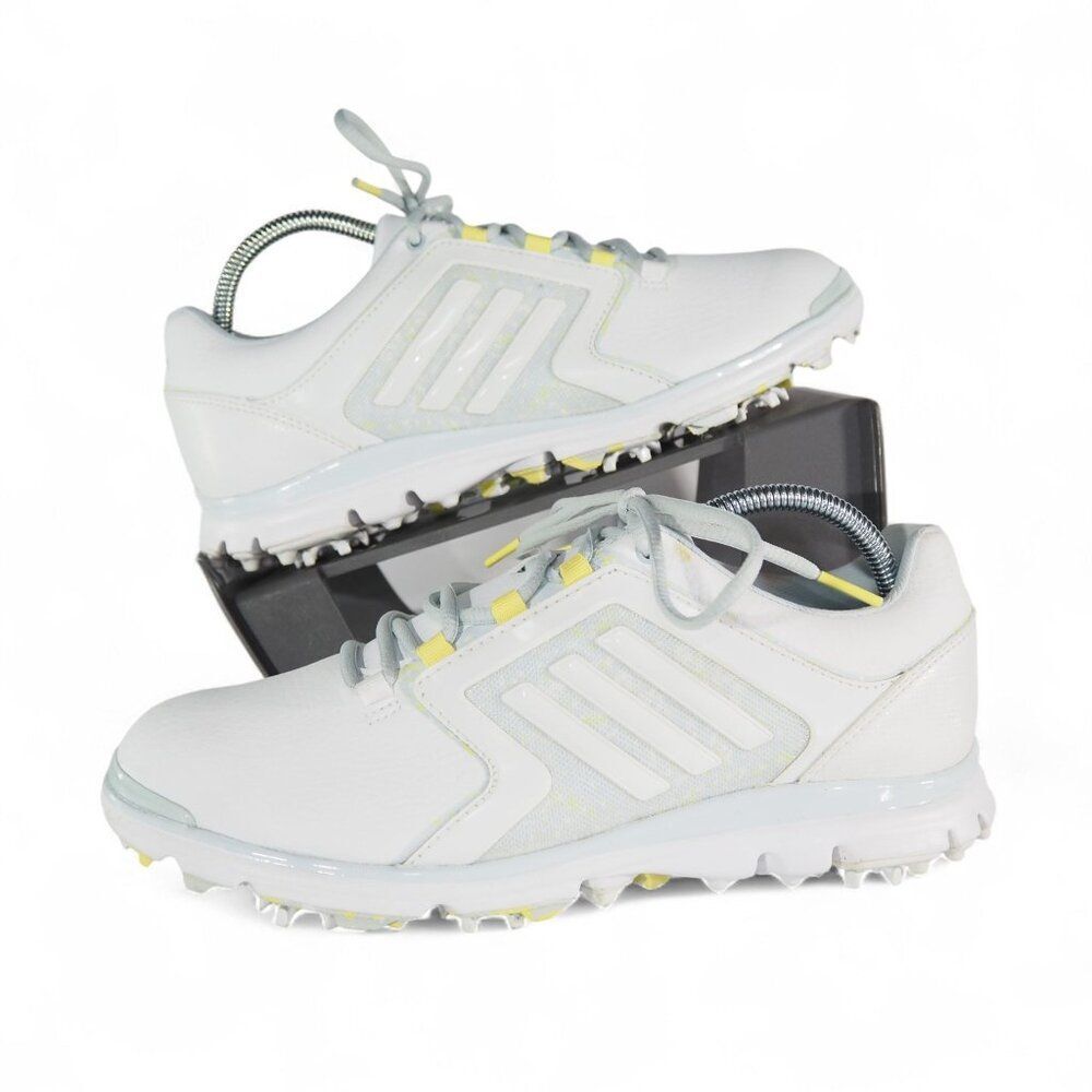 Adidas Adistar Performance Golf Shoes‎ Women's 6.5 White Yellow F33301